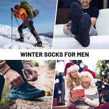 Warm Merino Wool Socks for Men, 5 Pairs