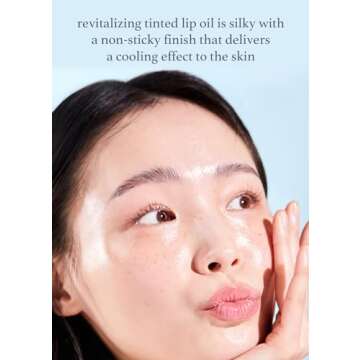 NOONI Korean Vegan Lip Oil - Applemint | Lip Stain, Gift, Long-Lasting, Moisturizing, Plumping, Revitalizing for Dry Lips, Waterproof, No Peel Off, Korean Lip Tint, Valentine's Day Gift, 0.12 Fl Oz