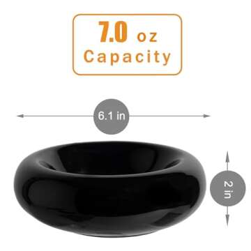 KTLECL 6.1 Inch Cat Bowls - Whisker Fatigue Relief & Stylish Design