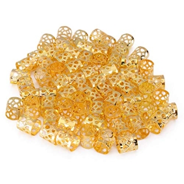 Tbestmax 200 pcs Dreadlocks Beads Hair Braid Rings Clips