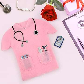 Pink Scrub Wine Bags - Doctors & Nurses Graduation Gift - White Coat Ceremony, Medical School, Residency Match Day