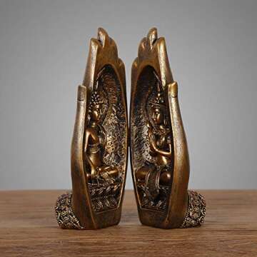 Elegant Buddha Sitting in Hand Statue for Home Decor