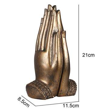 Elegant Buddha Sitting in Hand Statue for Home Decor