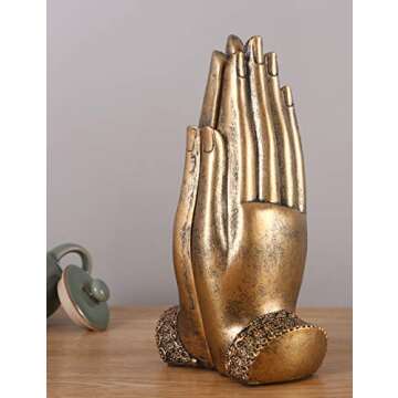 Elegant Buddha Sitting in Hand Statue for Home Decor