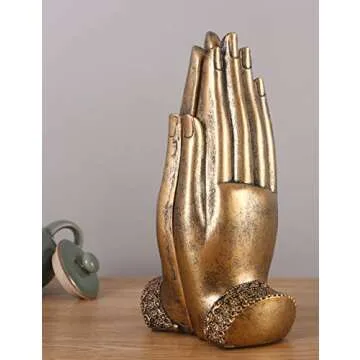 Elegant Buddha Sitting in Hand Statue for Home Decor