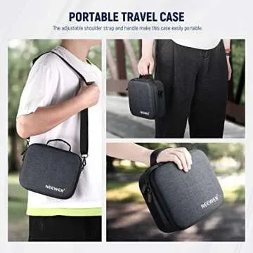 Neewer Waterproof Storage Case for Osmo Mobile 6, Portable Shoulder Bag Travel Case with Inner Pocke...