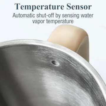 Nueve&Five 1.7L Electric Kettle,Double Wall Electric Tea Kettle,Auto Shut Off,1200W Hot Water Kettle Electric of 304 Stainless Steel-Cream White