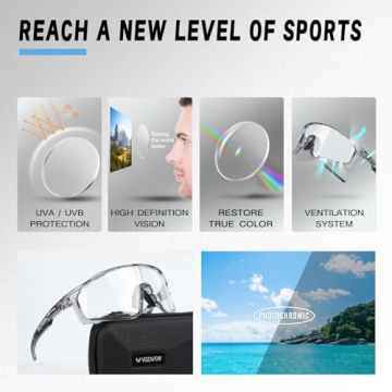 VOZAPOW Photochromic Cycling Glasses for All Outdoor Activities