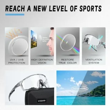 VOZAPOW Photochromic Cycling Glasses for All Outdoor Activities
