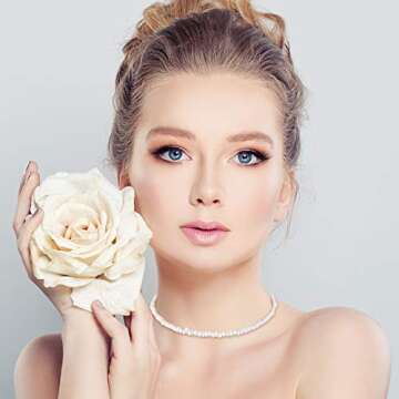 Hicarer Seed Bead Choker Necklace Tiny Beaded Choker Boho Colorful Choker Necklace Chain Jewelry for Women, Adjustable 12-16 Inches (Color Set 1, 8 Pieces)