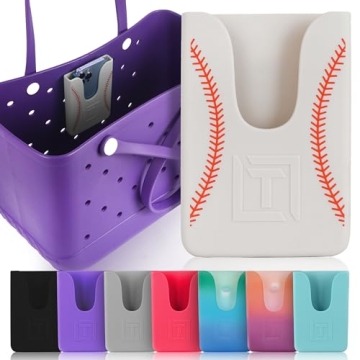 Tributary Brands - Baseball Phone Holder for Bogg Bag and Simple Modern Bag - Made of Silicone and F...