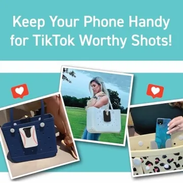 Baseball Phone Holder for Bogg Bag - Silicone Accessory