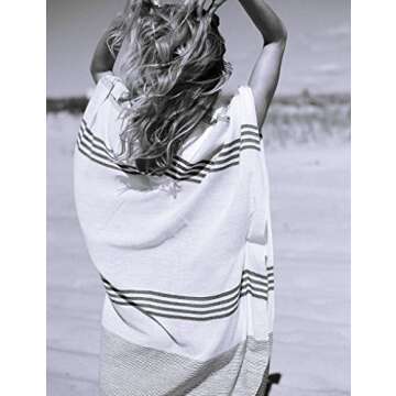 Bsubseach Women Striped Turkish Beach Kaftan Beachwear Swimwear Bikini Cover Up Maxi Dress