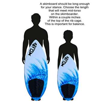 USA Made Slapfish Skimboard - Fiberglass & Carbon - Riders up to 200 lbs - 48" with Traction Deck Grip - Kids & Adults - 4 Colors (Blue + Arch Bar & Board Bag)