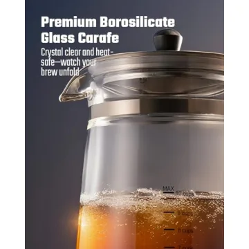 KIDISLE 10 Cup Electric Percolator Coffee Pot with Keep Warm Function