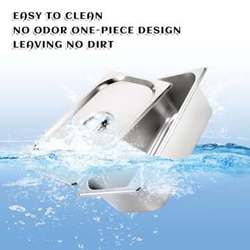 ALMOXVYE Stainless Steel Steam Table Pans with Lids