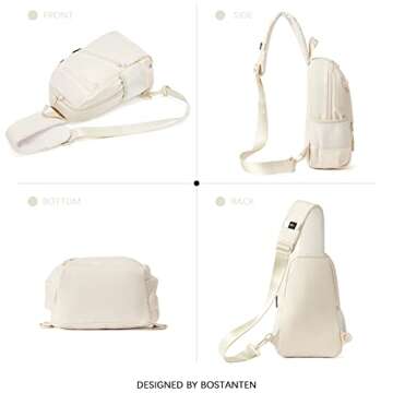 BOSTANTEN Lightweight Crossbody Sling Bag for Travel