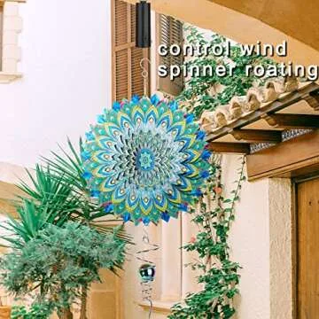 Hanging Display Mobile Motor, Wind Spinner Motor, Battery Operated Rotating Motor, Small Black Kinetic Spinning Accessory for Mirror Disco Ball, Wind Chime, Sun Catcher Ornaments, Indoor & Outdoor Use