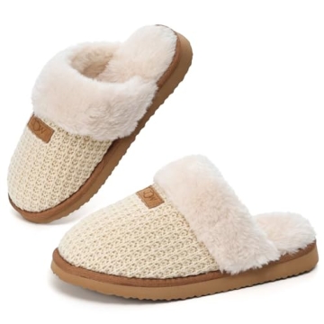 OOW Cozy House Slippers for Women - Soft Warm Fuzzy Slippers for Home Wear