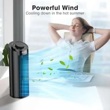 Grelife Tower Fan, 70° Oscillating 3 Speeds, Quiet