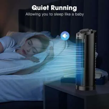 Grelife Tower Fan, 70° Oscillating 3 Speeds, Quiet