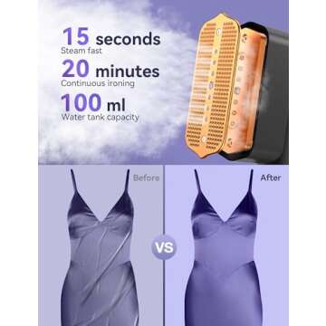 Sundu Portable Travel Steamer & Iron 2-in-1 Fast Heat 15s