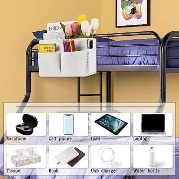 Retyion Bedside Hanging Storage Basket for Organization