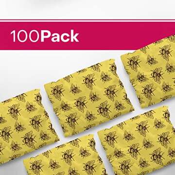 Package Mint Poly Mailers 10 x 13 100 Pack | Waterproof & Tear Resistant Mailing Envelopes for Small Business Supplies | Shipping Bags for Clothes | Cute Shipping Bags for Small Business - Bees