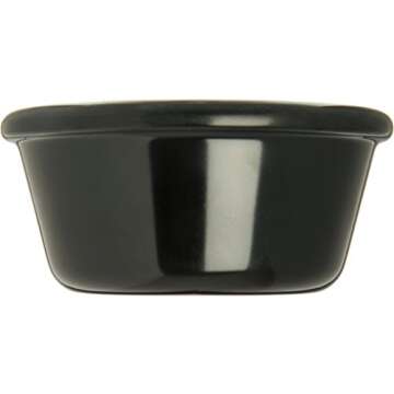 CFS S28603 Melamine Smooth Ramekin, 6 oz. Capacity, Black (Case of 48)