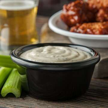 CFS S28603 Melamine Smooth Ramekin, 6 oz. Capacity, Black (Case of 48)