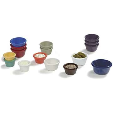 CFS S28603 Melamine Smooth Ramekin, 6 oz. Capacity, Black (Case of 48)