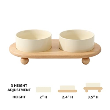 Elevated Ceramic Cat Bowl Set for Stylish Dining