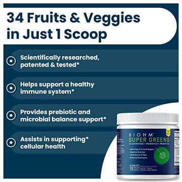 BIOHM Super Greens with Probiotics & Digestive Enzymes
