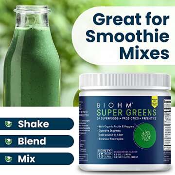 BIOHM Super Greens with Probiotics & Digestive Enzymes