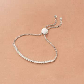 Gorgeous 0.50 ct. Diamond Cluster Bolo Bracelet