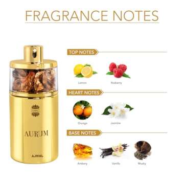 Ajmal Aurum EDP for Women Spray, 2.5 ounces - Made in Dubai