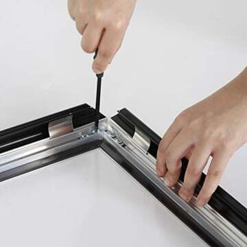 M&T Displays Portable Snap Poster Frame - Easy Assembly