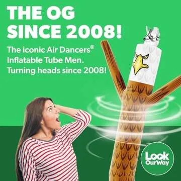 LookOurWay Air Dancers Wacky Waving Inflatable Tube Man - 7ft Tall Inflatable Dancing Man with Weath...