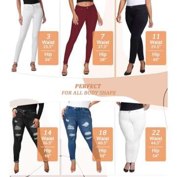 Hybrid & Company Butt Lift Stretch Denim Jeans - Ivory