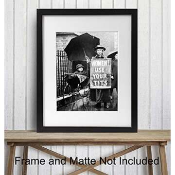 Suffragette Funny Vintage Photo - Weird Gift for Feminist Women, ERA Fan - Retro Photograph Picture ...