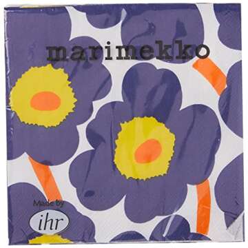 IHR Marimekko Cocktail Paper Napkins - 5" x 5" Pack