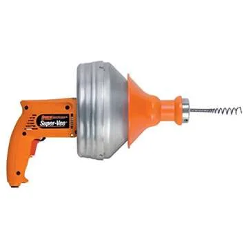 General Pipe Cleaners SV-F Super-Vee Electric Drain Cleaning Machine with 25' of 1/4" Cable for 1-1/...