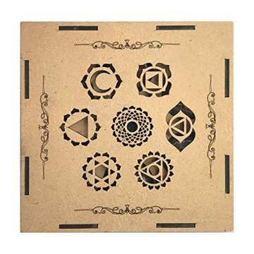 Crystal Quartz Tachyonized Chakra Set - Advanced Chakra Healing Crystals Kit for Root, Sacral, Solar...