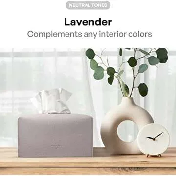 Carrotez Stylish PU Leather Tissue Box Cover Lavender