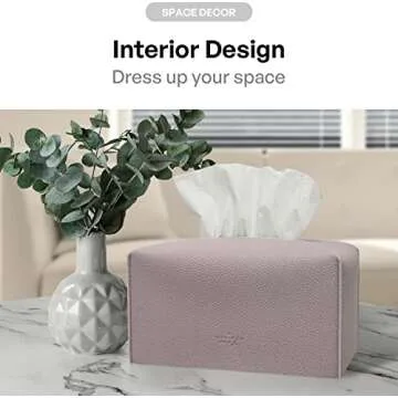 Carrotez Stylish PU Leather Tissue Box Cover Lavender