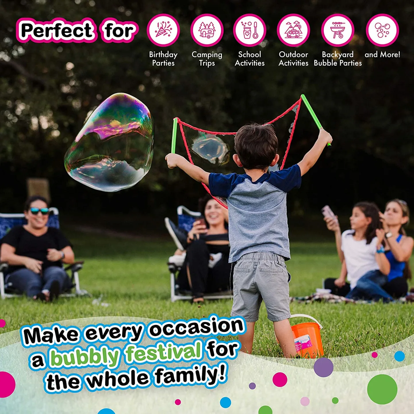 Giant Bubble Kit Plus - 7-Piece Set for Huge Fun