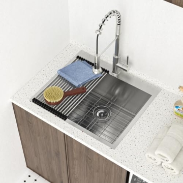 Lordear 25x22 Drop-in Laundry Sink - Stainless Steel Elegance