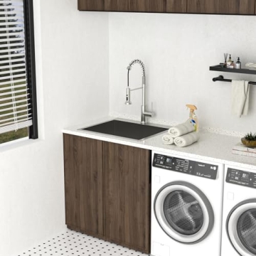 Lordear 25x22 Drop-in Laundry Sink - Stainless Steel Elegance