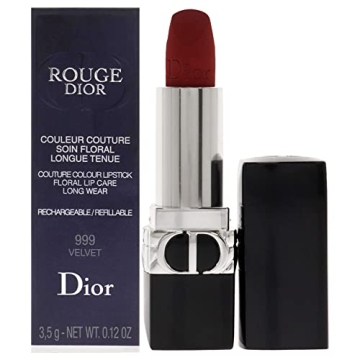 Christian Dior Rouge Dior 999 Velvet Lipstick - Refillable Luxury 0.12 oz