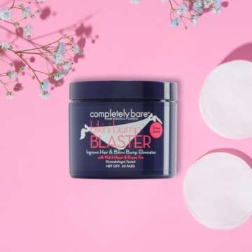 completely bare bikini bump BLASTER Ingrown Hair & Bikini Bump Eliminator - Exfoliating AHAs & BHAs